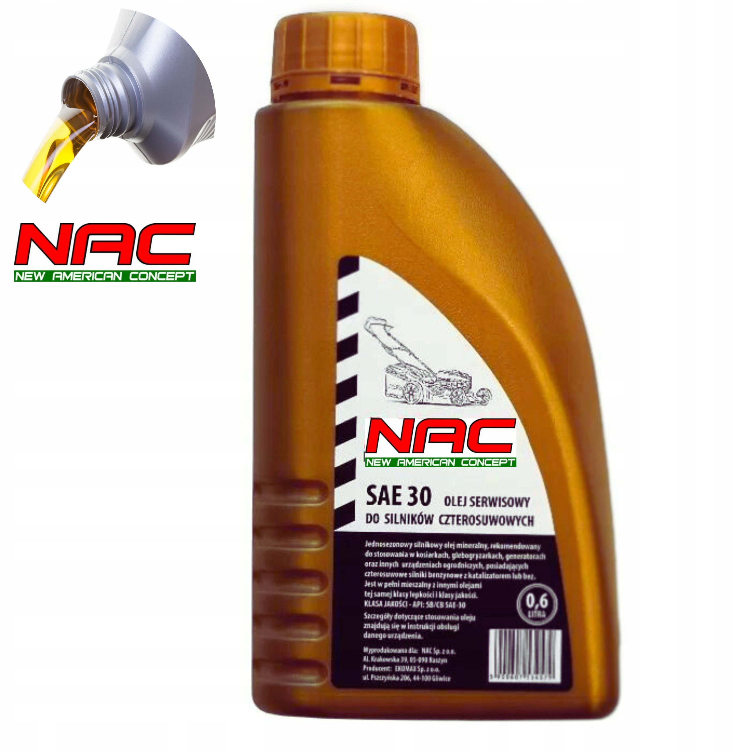 OLEJ SILNIKOWY NAC DO KOSIAREK 4-suw SAE 30 0,6L