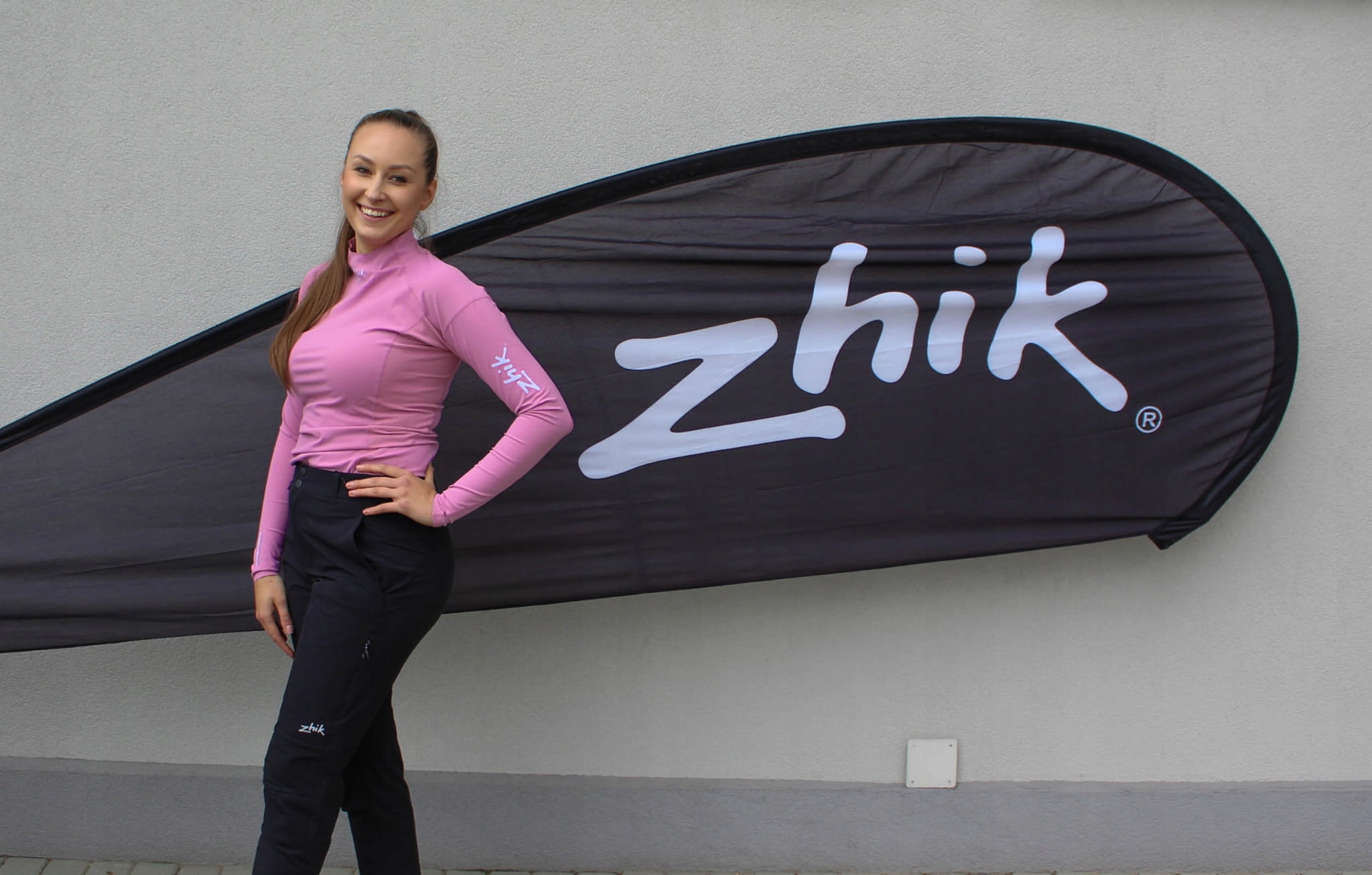 BLUZA DAMSKA ZHIK SPANDEX UPF50+ DŁUGI RĘKAW MAUVE Rozmiar XL