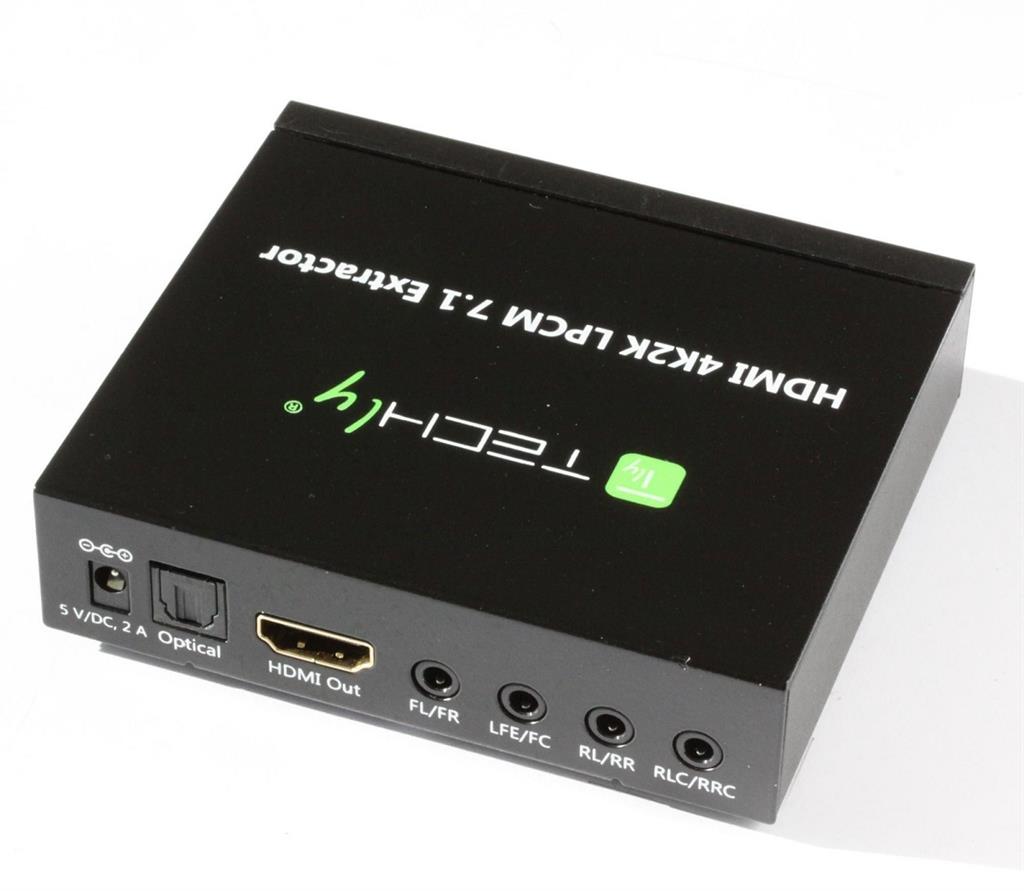 Extrahovač zvuku Hdmi 4K 5.1CH Jack 3.5 mm Spdif Toslink Dts Techly