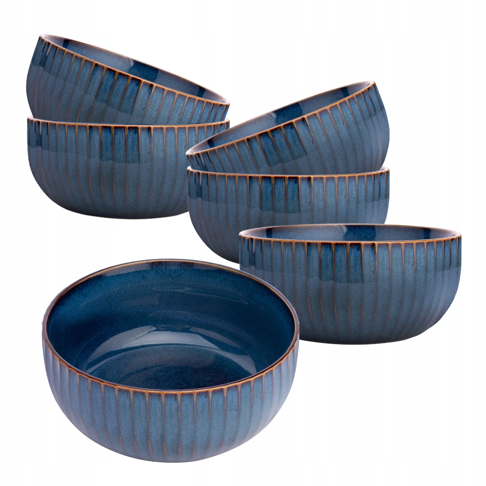 Miski do zupy salaterki porcelanowe Altom Design Reactive Stripes 15cm 6szt