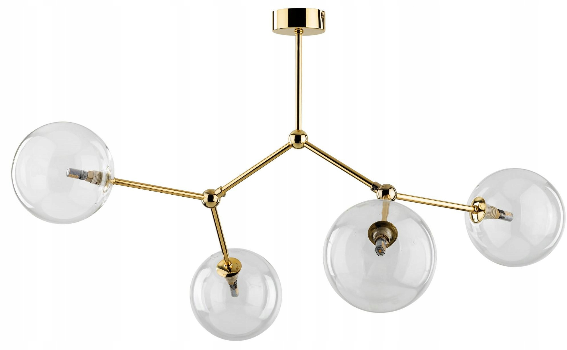 Stropné svietidlo Fairy Gold Transparentné Sklenené Tienidlá 4xG9 Závesné svietidlo