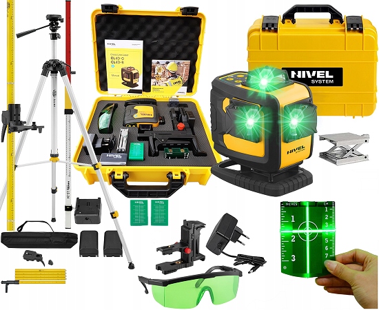 NIVEL CL4D-G ZIELONY LASER STATYW ŁATA TYCZKA