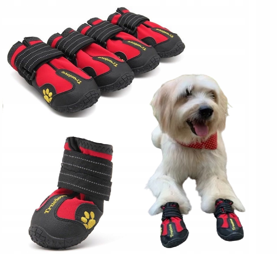 Levně Boty Pro Psa Voděodolné Trekkingové Truelove 4KS Červené 1XXS-3,5 CM