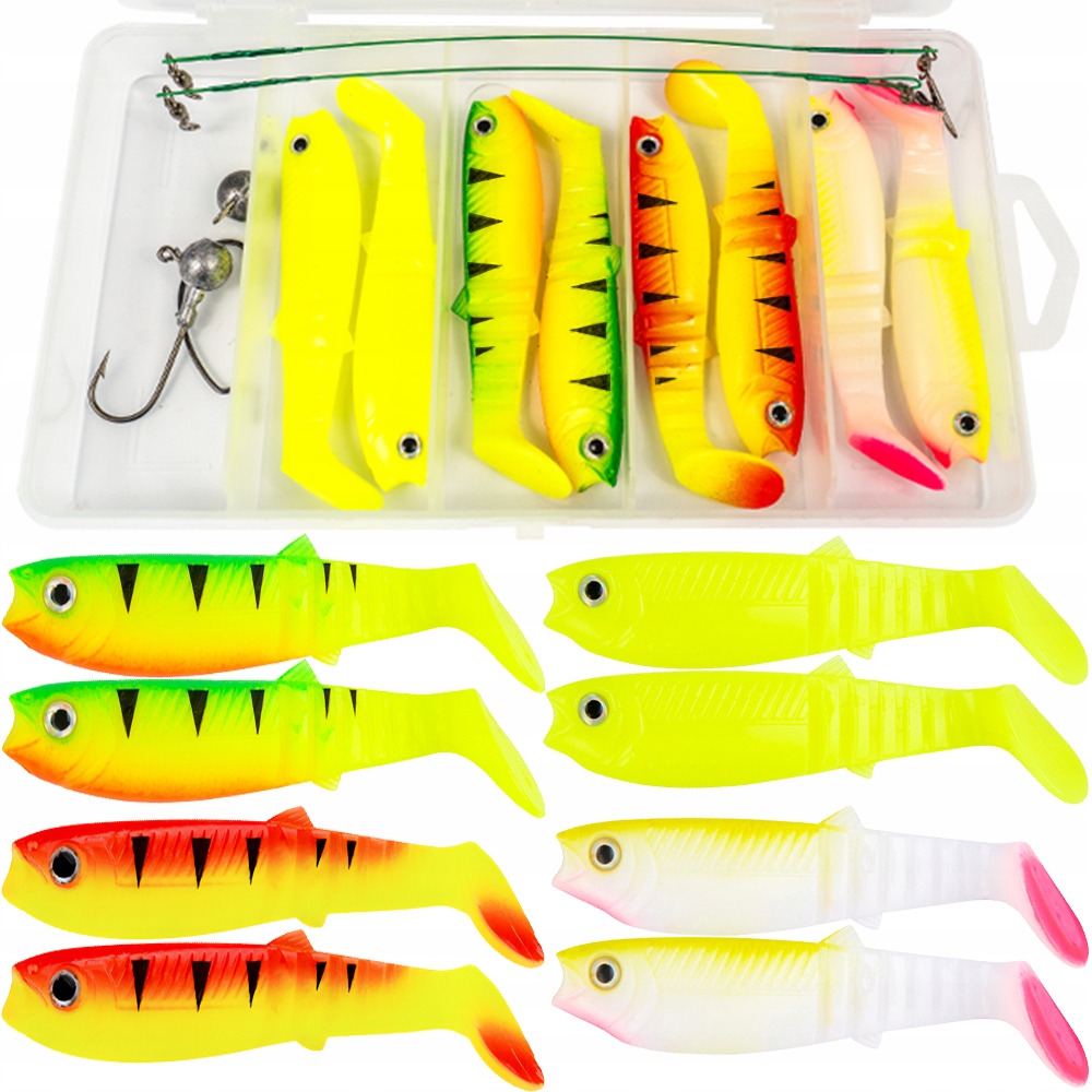НАБОР СПИННИНГОВЫХ ПРИМАНОК 8 СМ SAHIDO KILLER STRIKE NEON SET 13 ШТ.