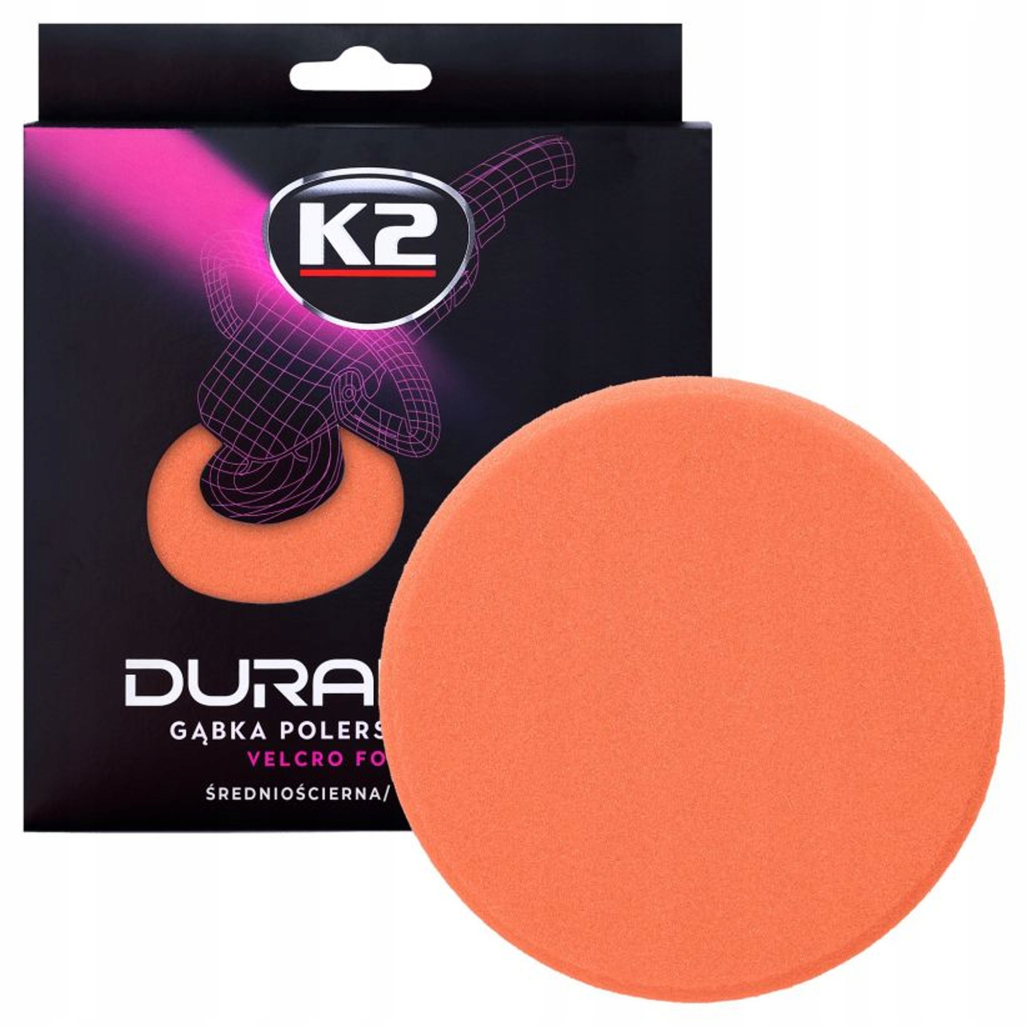 K2 Duraflex Gąbka Polerska Rzep Średniościerna