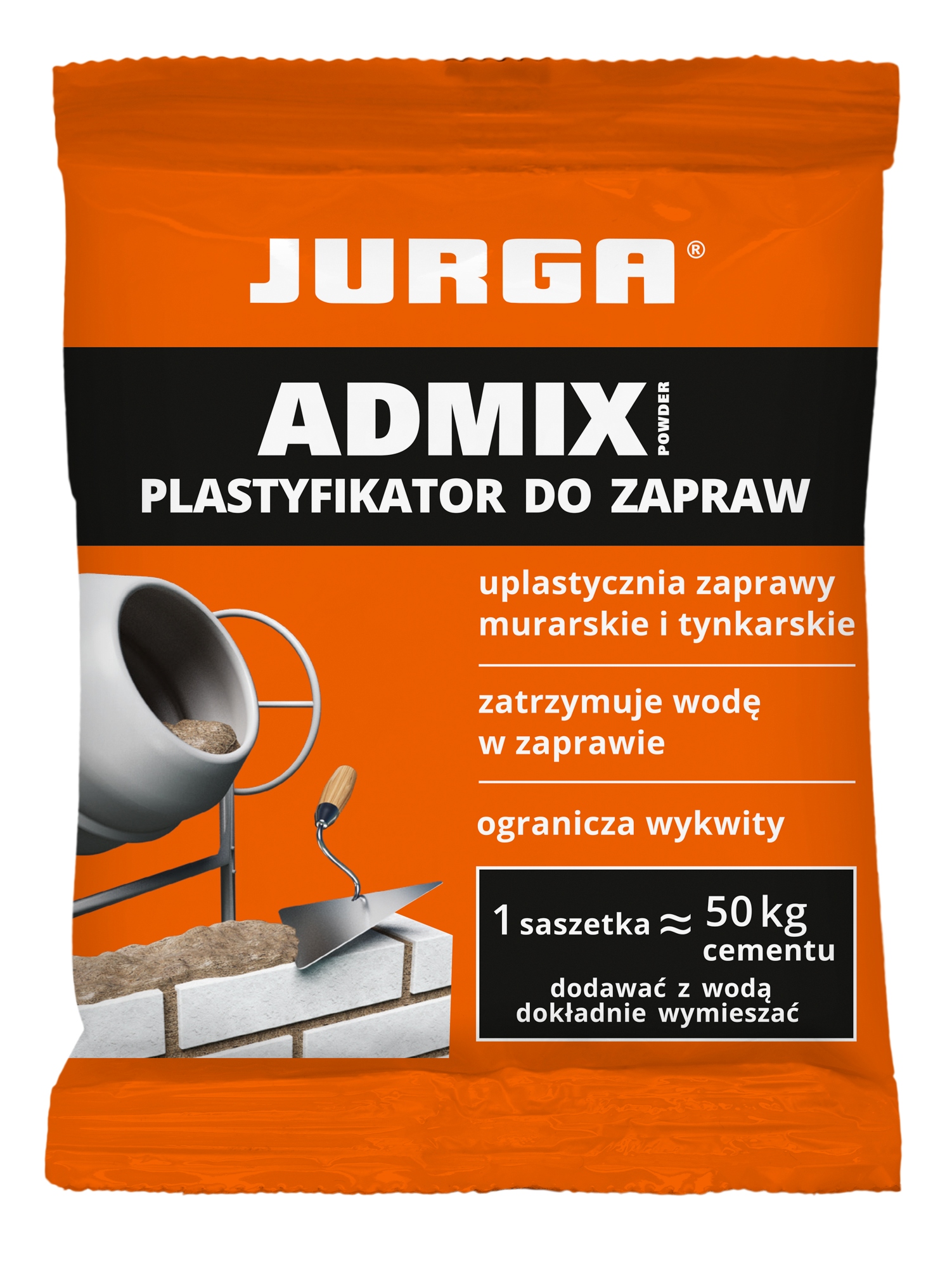 Plastyfikator do BETONU uplastyczniacz ZAPRAW Saszetki ADMIX POWDER 150szt EAN (GTIN) 5906961469861