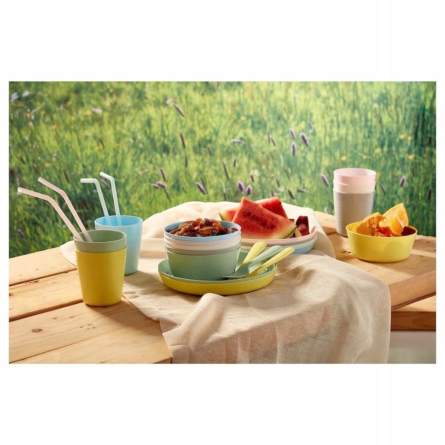 IKEA KALAS PLASTIKOWE TALERZE PASTELOWE 6 szt. Marka Ikea