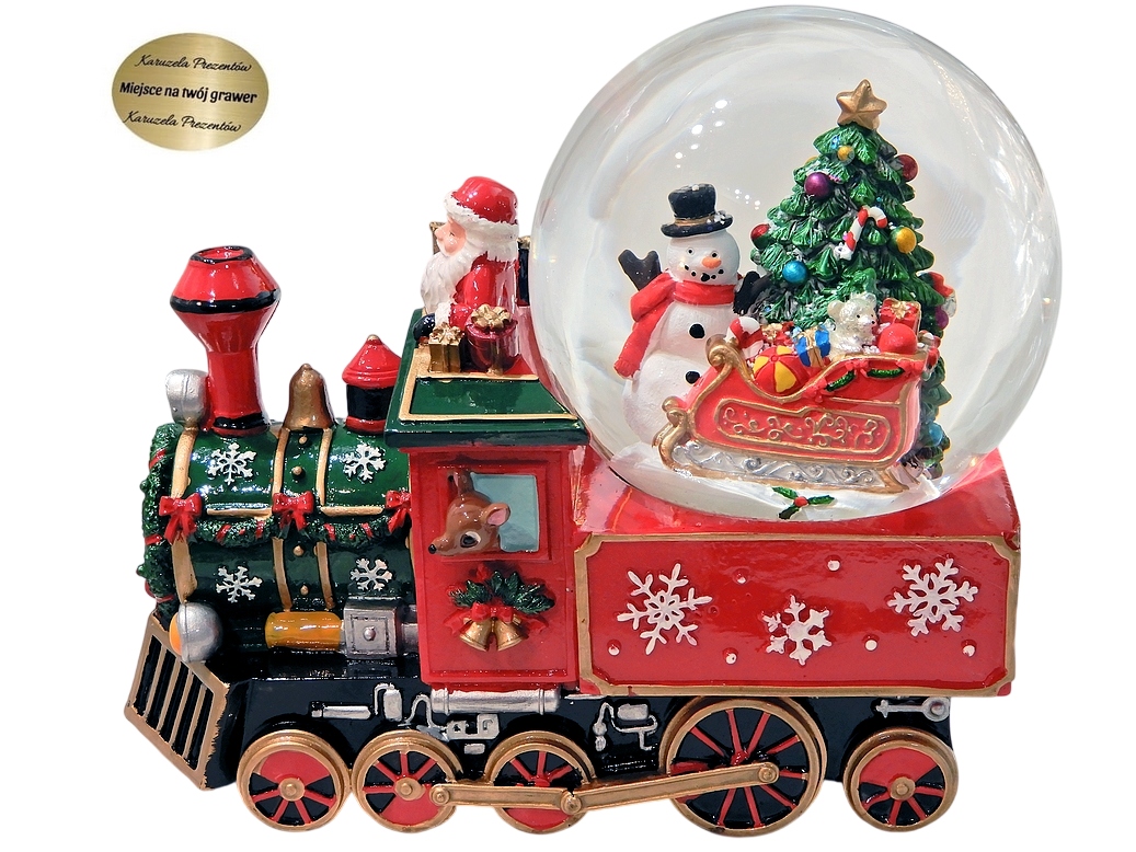 Vánoční Lokomotiva Z Mikuláše Vánoční Stromek Sněhulák Hrací Skříňka Sněhová Koule