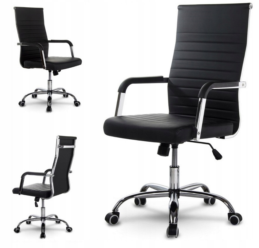 Kancelářská Židle Ergonomická Otočná, Profilovaná, Pohodlná, Gami Černá