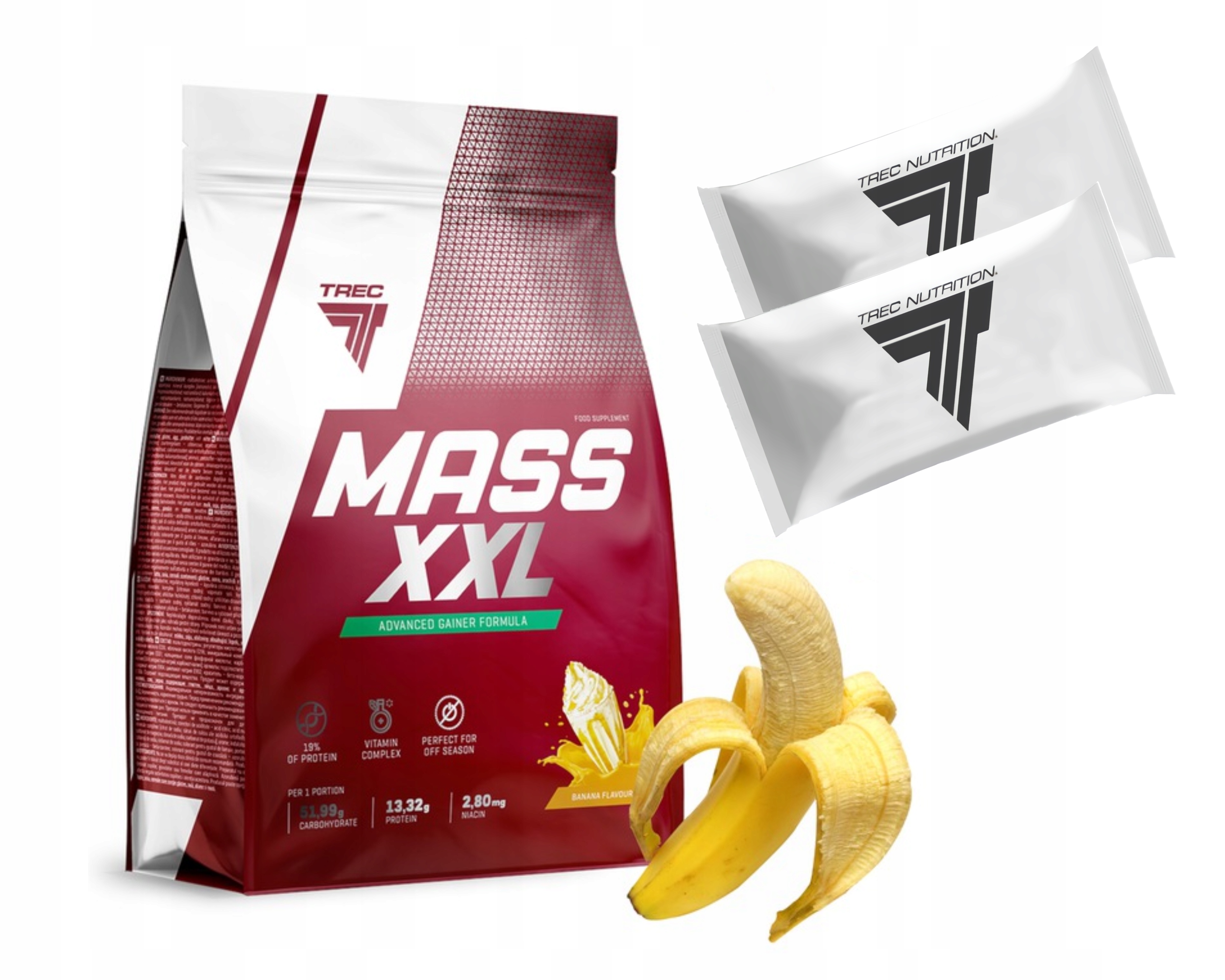 Trec Mass XXL 4800g Gainer Masa Síla Bílkoviny Carbo doplněk stravy