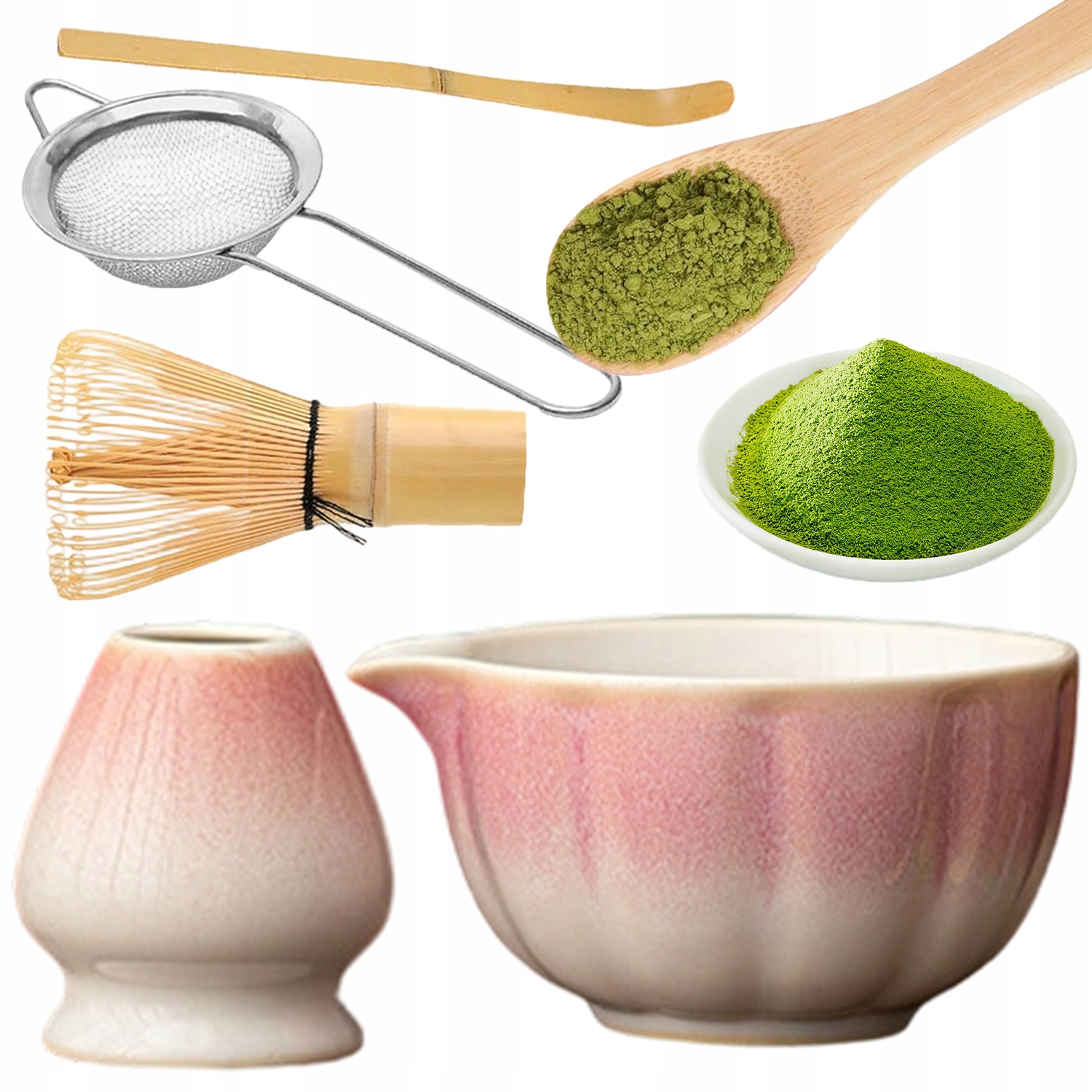 Levně Dárková Sada Šálek , Stojan, Lžička, Růžová