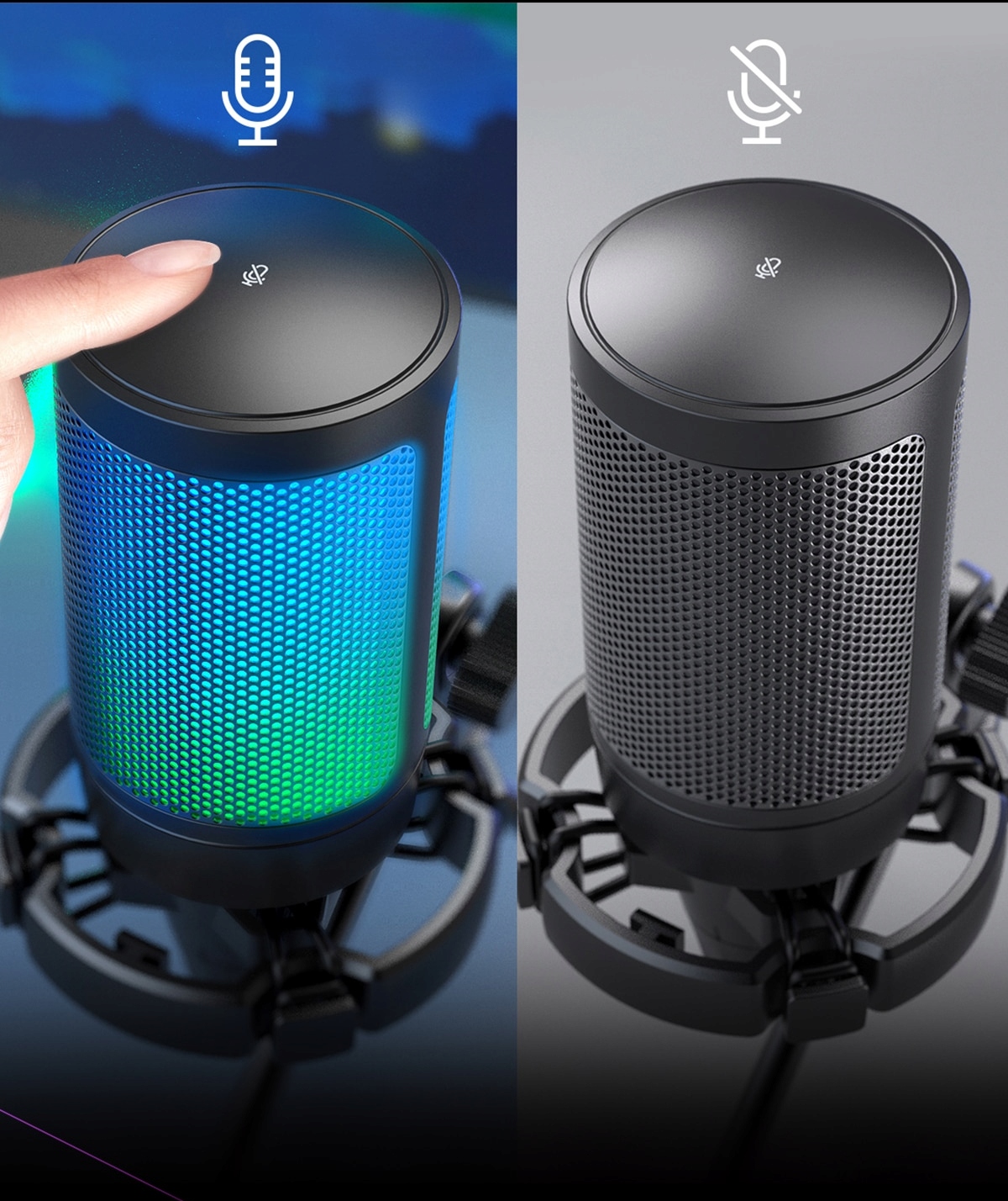 MIKROFON DO KOMPUTERA POJEMNOŚCIOWY USB LED RGB Marka Fifine