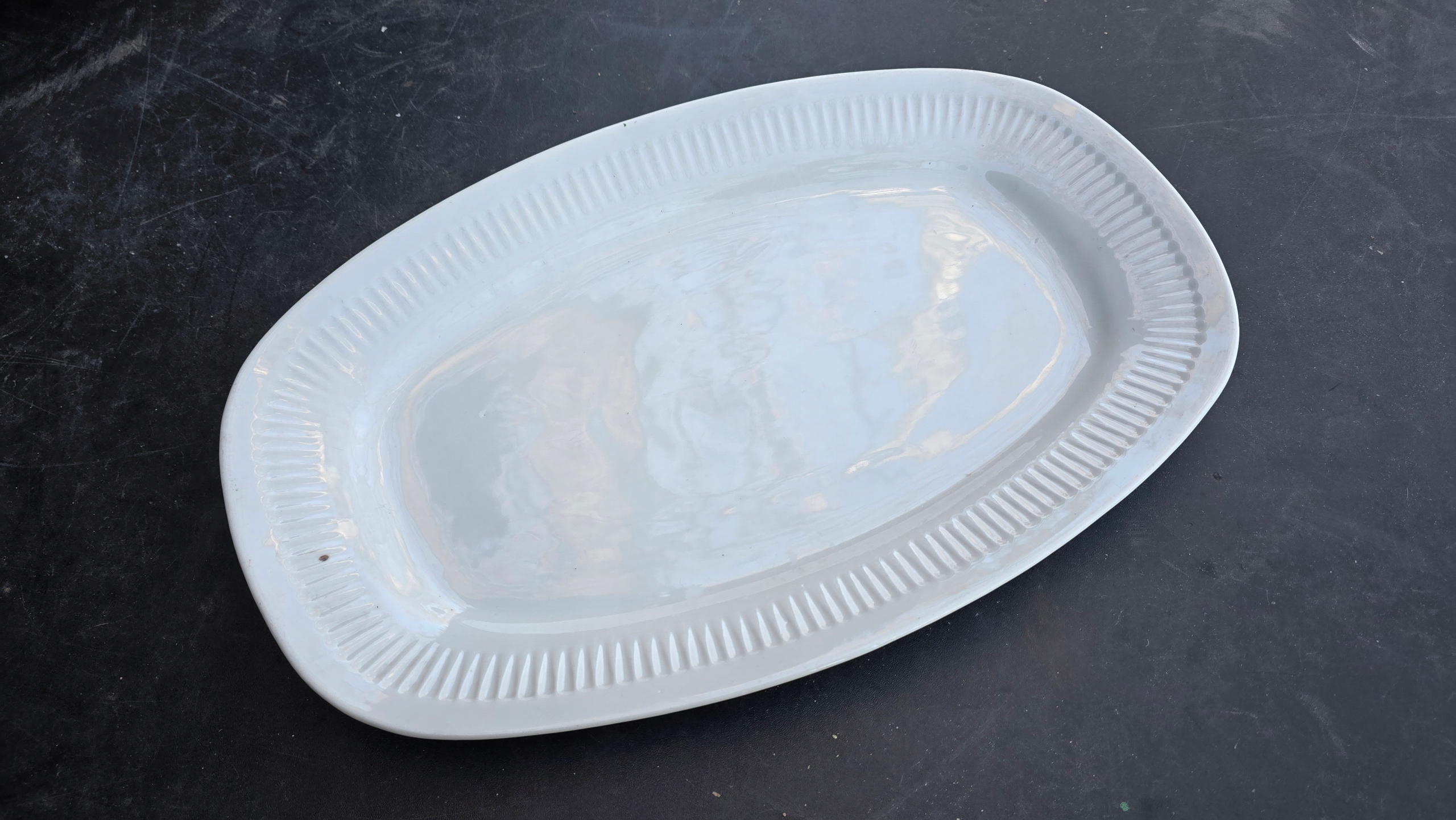 STARY ZABYTKOWY PIĘKNY PÓŁMISEK PRL KAROLINA 330 mm RETRO VINTAGE