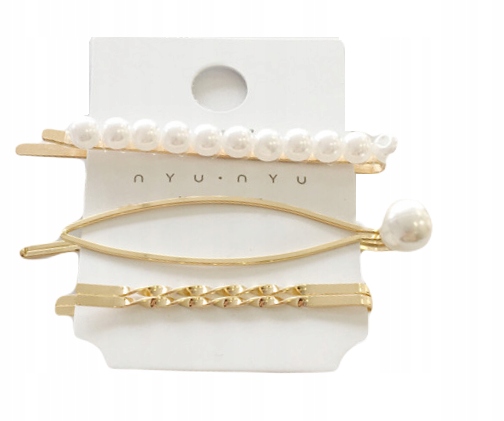 

Zestaw Spinki Spinek Ozdobynch Wsuwka Perła 4 Szt