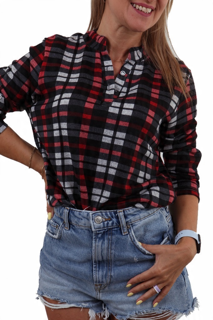 

Bluzka Lekki Sweterek Kratka Guziczki Stójka *4XL