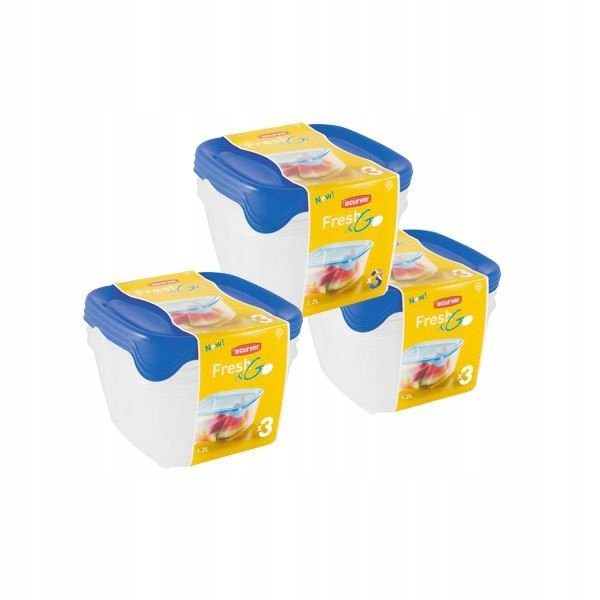 

Pojemniki Na Żywność Fresh&Go 3x1,2L Curver