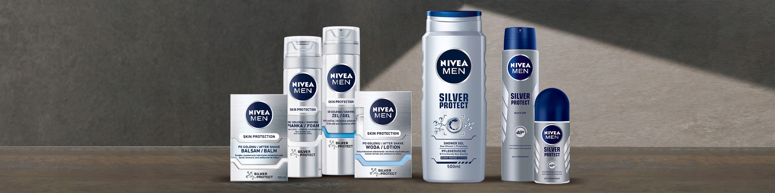 Zestaw kosmetyków NIVEA MEN Silver Protect+ gratis Płeć męski