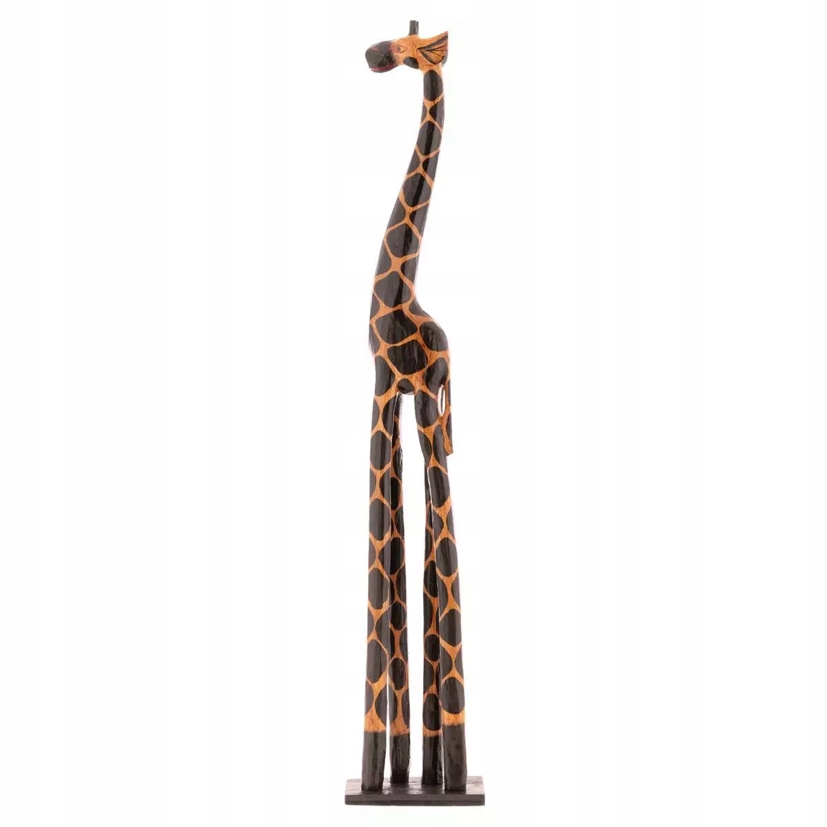 Figurka Żyrafy Drewniana 120 CM Dekoracja W Stylu Afrykańskim Ghana