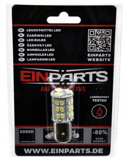 

Żarówka Led EPL82 1157 P21W/5W 33SMD 2835 Einparts