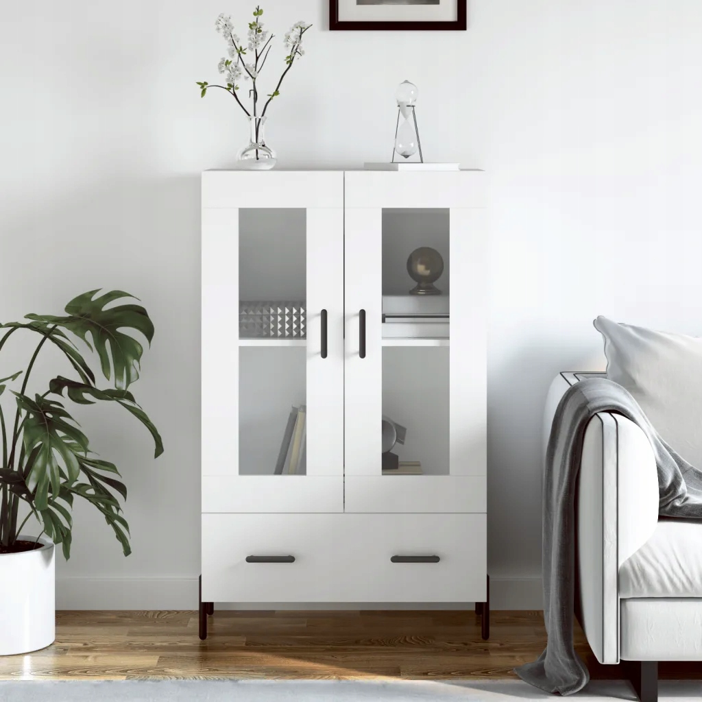 vidaXL Skříň highboard bílá 69,5 x 31 x 115 cm kompozitní dřevo