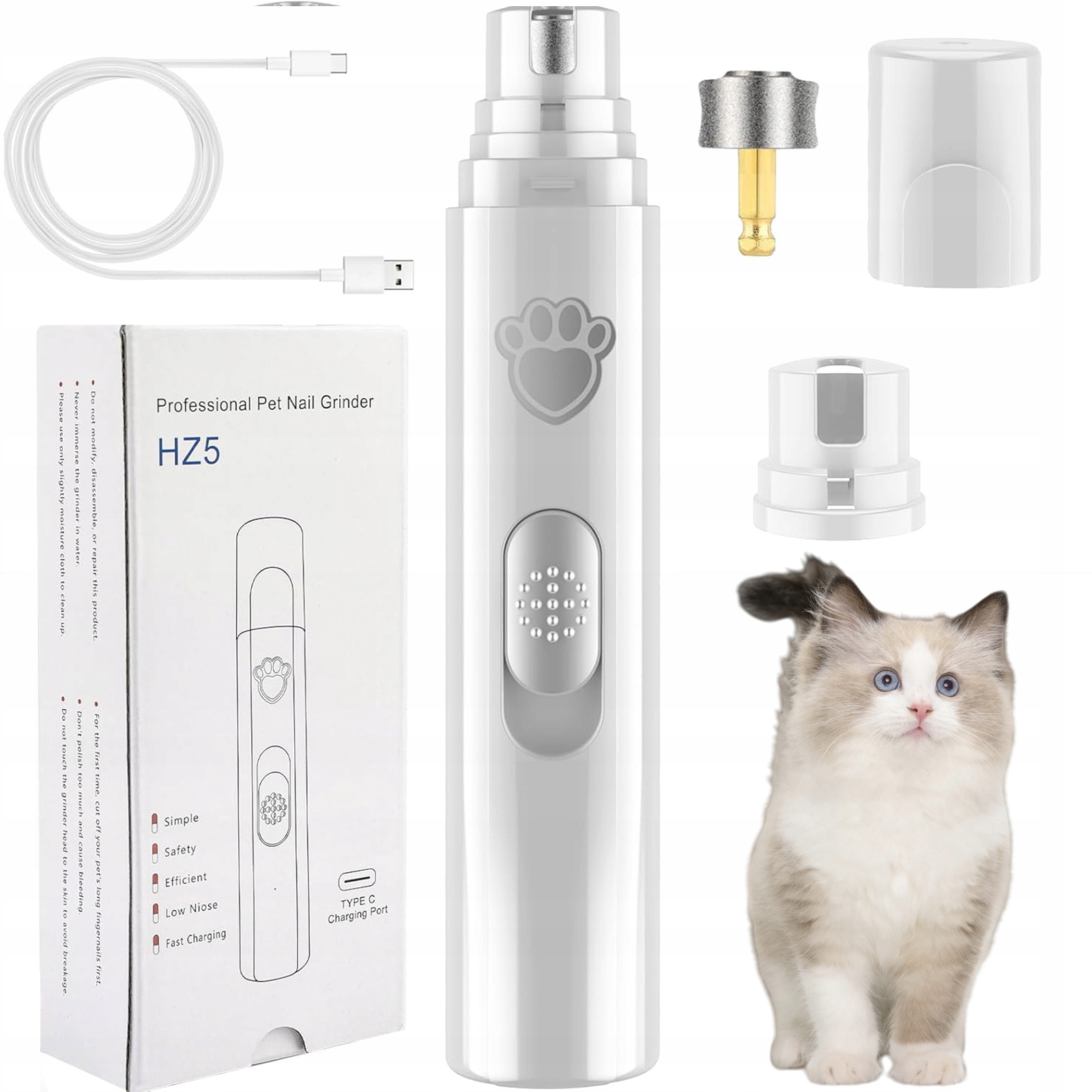 Levně Elektrický Stroj Na Drápky Pro Psa Kočku Řezačka Pilník Bruska