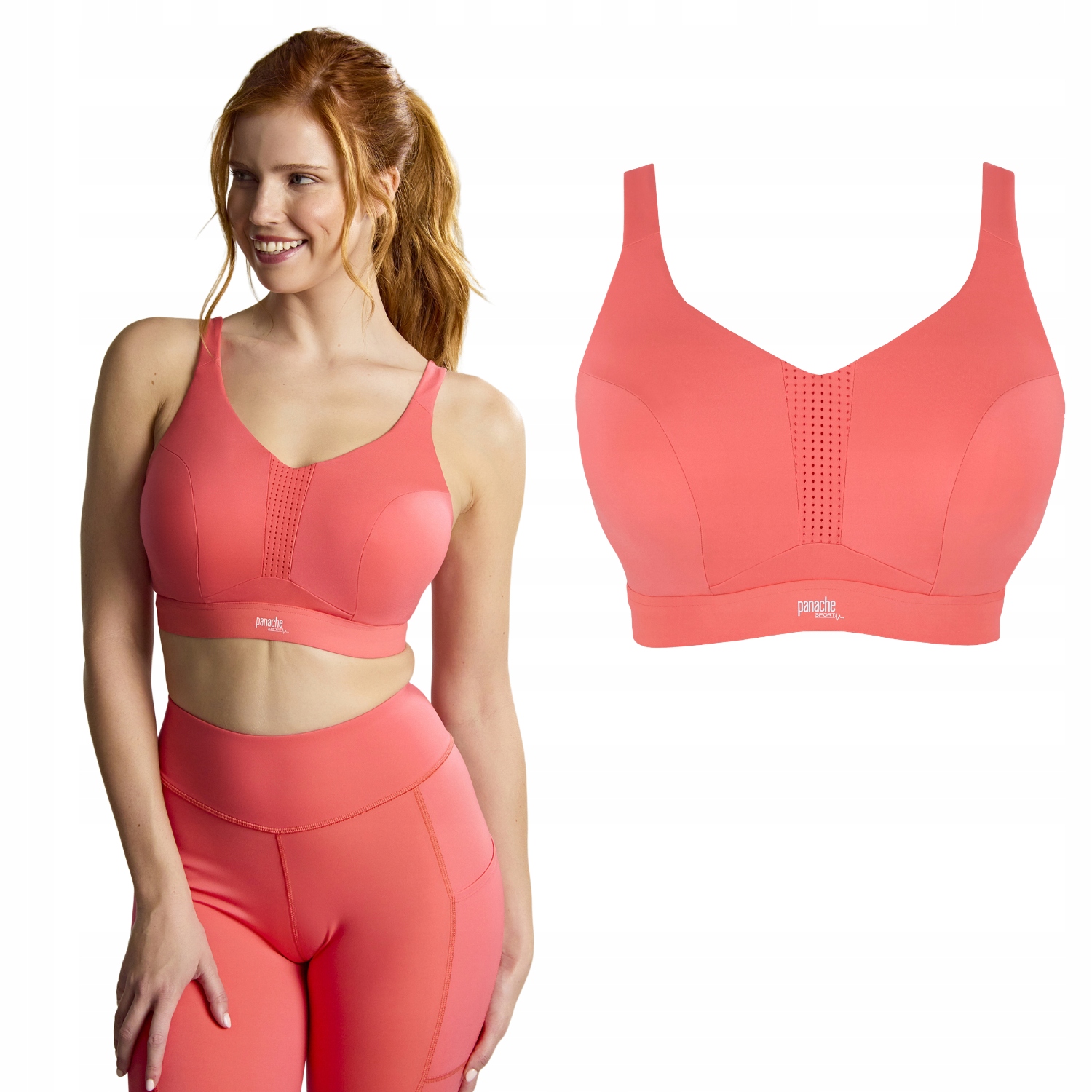 Panache Sport Endurance měkká sportovní podprsenka Grapefruit 80H 36FF