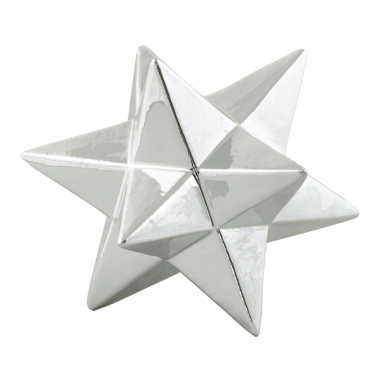 FIGURKA świąteczna GWIAZDA SREBRNA