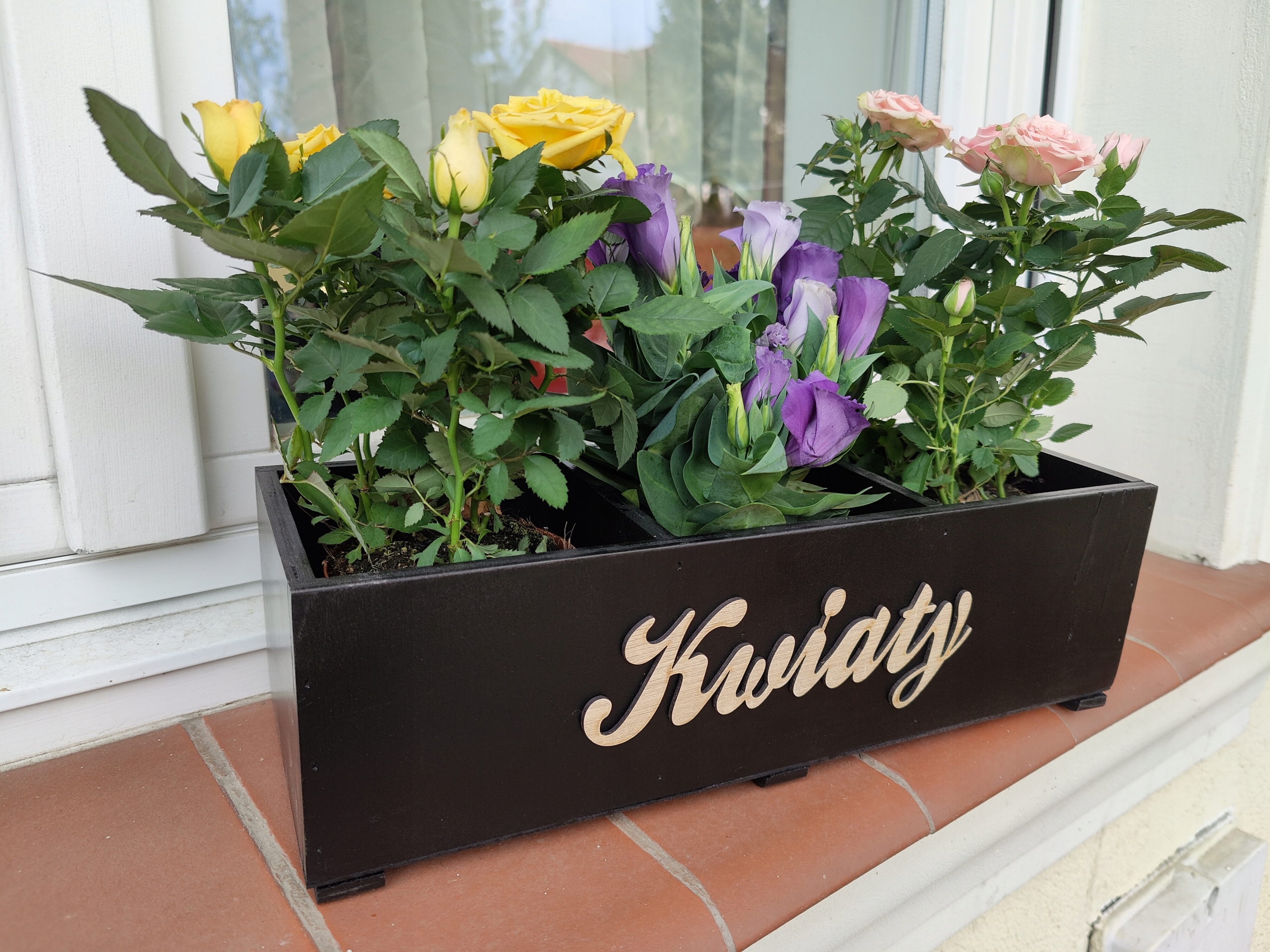 SKRZYNKA ZIOŁÓWKA NA KWIATY ZIOŁA DONICZKA CZERŃ Marka inna