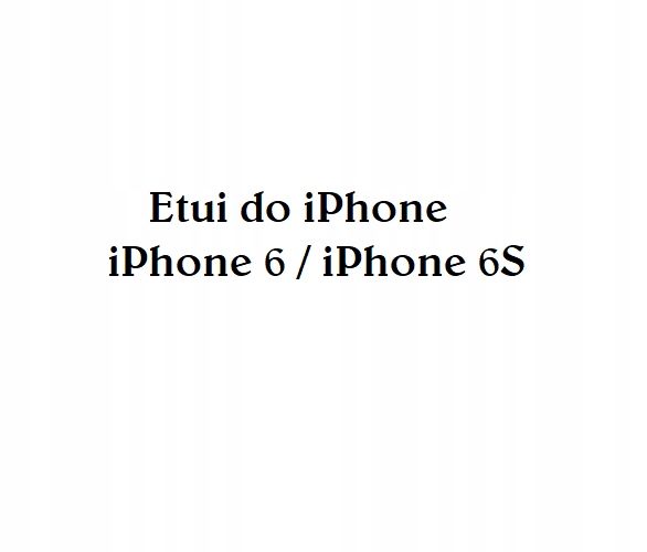 

Etui Apple Silicone Case iPhone 6 6S
