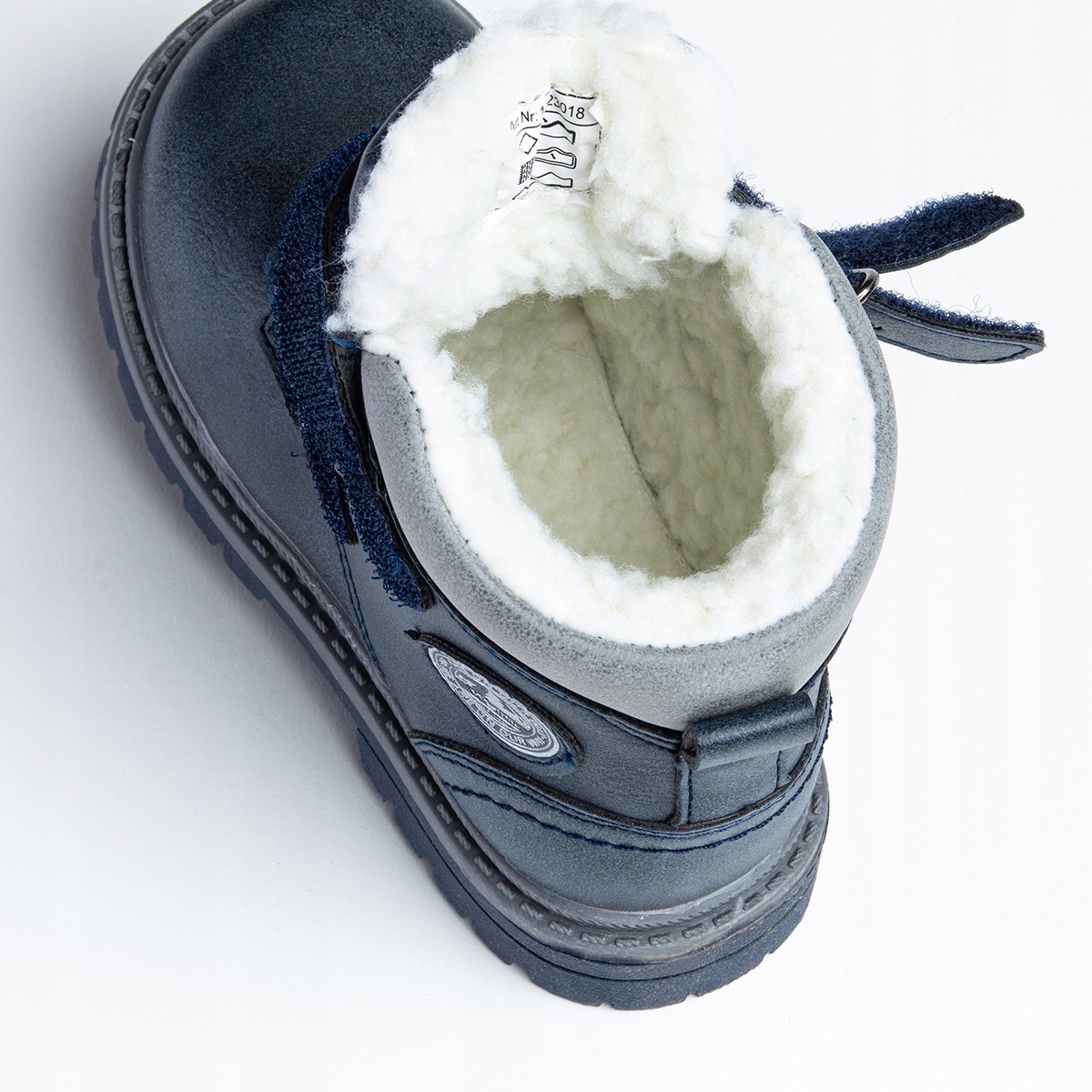 Trzewiki chłopięce OCIEPLANE kożuszek lekkie na RZEPY stabilne Wojtyłko Materiał skóra ekologiczna