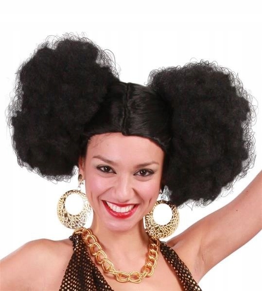 

Peruka Czarna Afro Gwiazda Gwiazdy Disco Loki