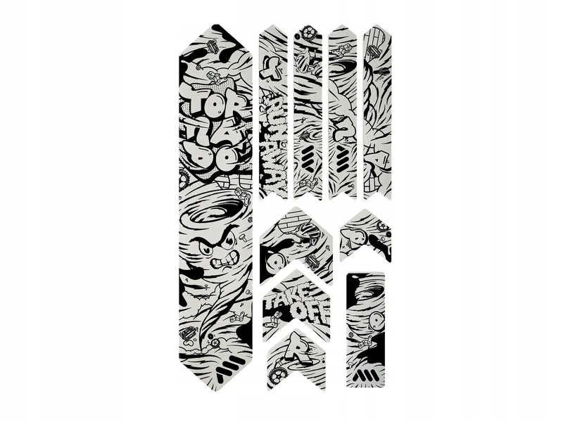 Naklejki na rower Ochrona Ramy Rowerowej Mtb Ams Tornado Black