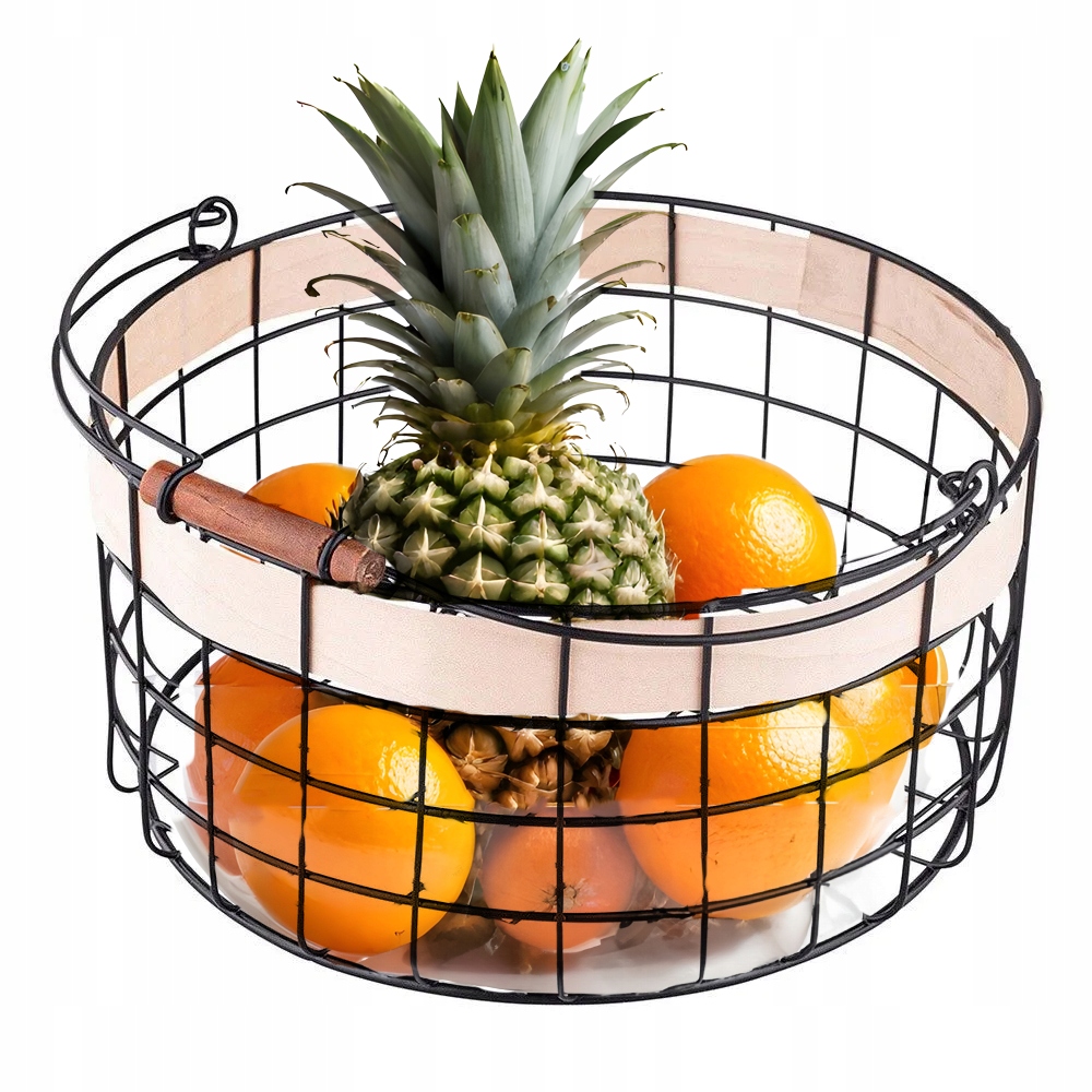 KOSZYK NA OWOCE PATERA MISKA Kosz Metalowy Czarny