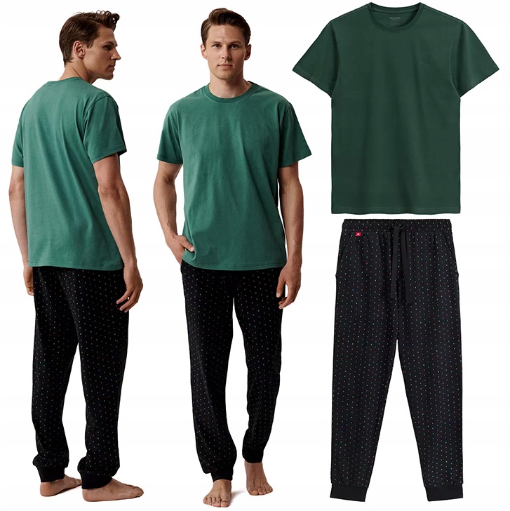 Pánské pyžamo s krátkým rukávem Atlantic , Dárek sada 100% Bavlna velikost XL