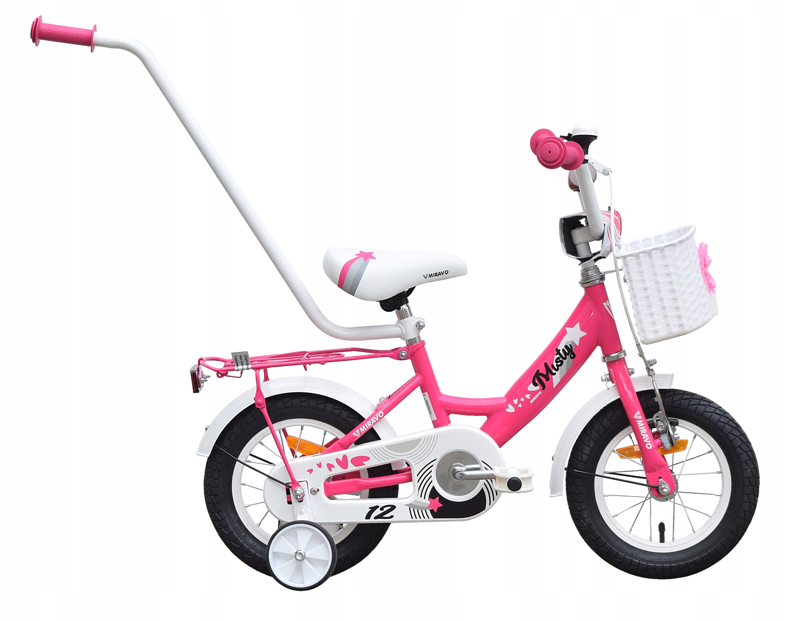 Rowerek Dziecięcy 12 Cali Rower Dla Dziewczynki Koszyk I Prowadnik