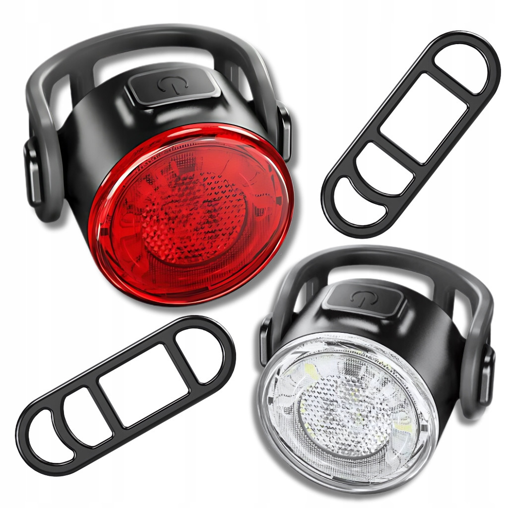 LAMPKI ROWEROWE NA ROWER LED NA PRZÓD TYŁ ŁADOWANE USB IP67 MOCNE ŚWIATŁO Kod producenta 5907769308536