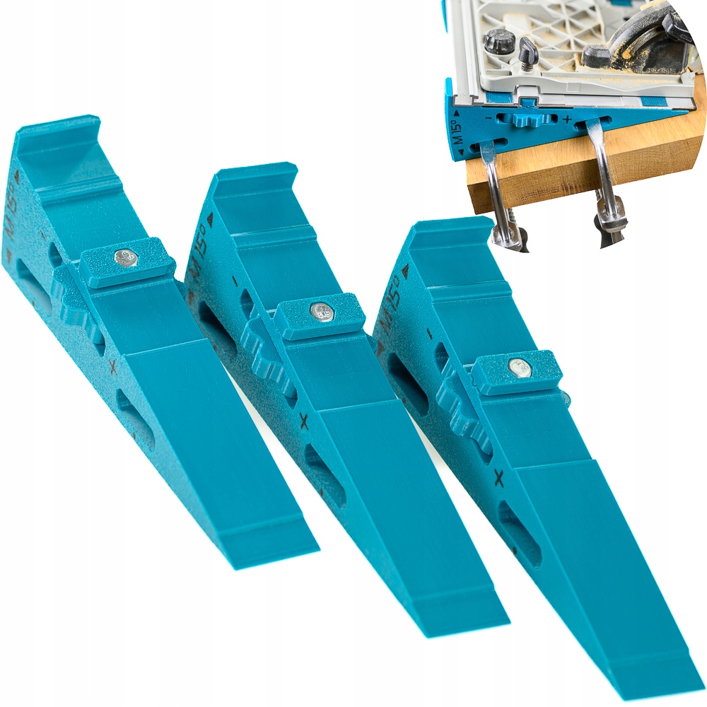 Dystans klin kątowy WedgeM15 cięcie 60° w miejsce 45° do prowadnicy Makita