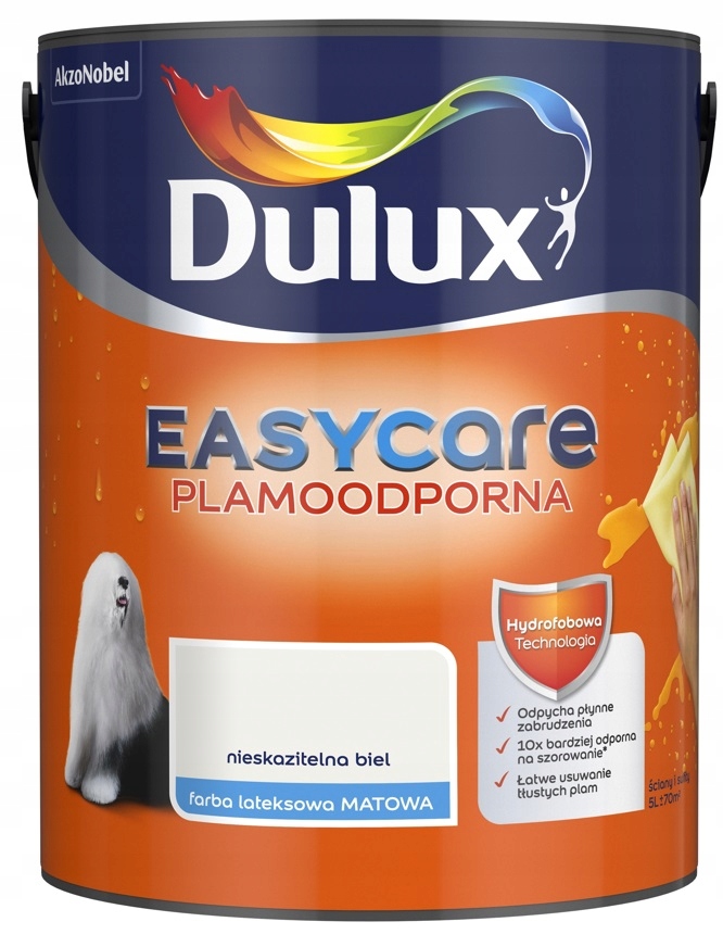 

Farba Dulux Easy Care- nieskazitelna biel, 5l
