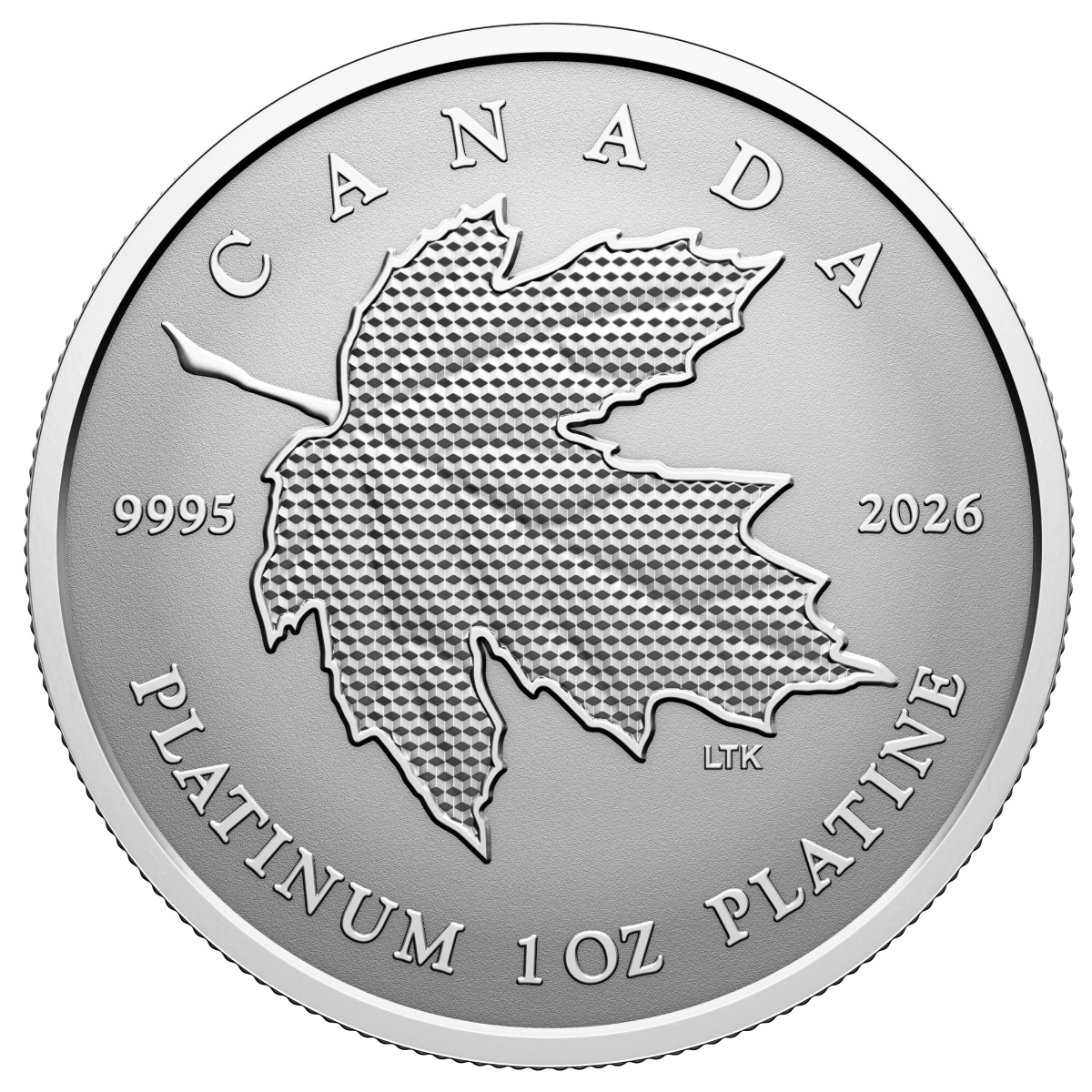 Platynowa Moneta Canada: Maple Leaf Forever 1oz Platyny 2026 Reverse Proof