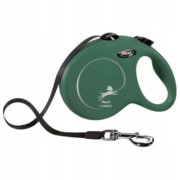 Levně Flexi Classic L pásek Olive 5 m do 50 kg