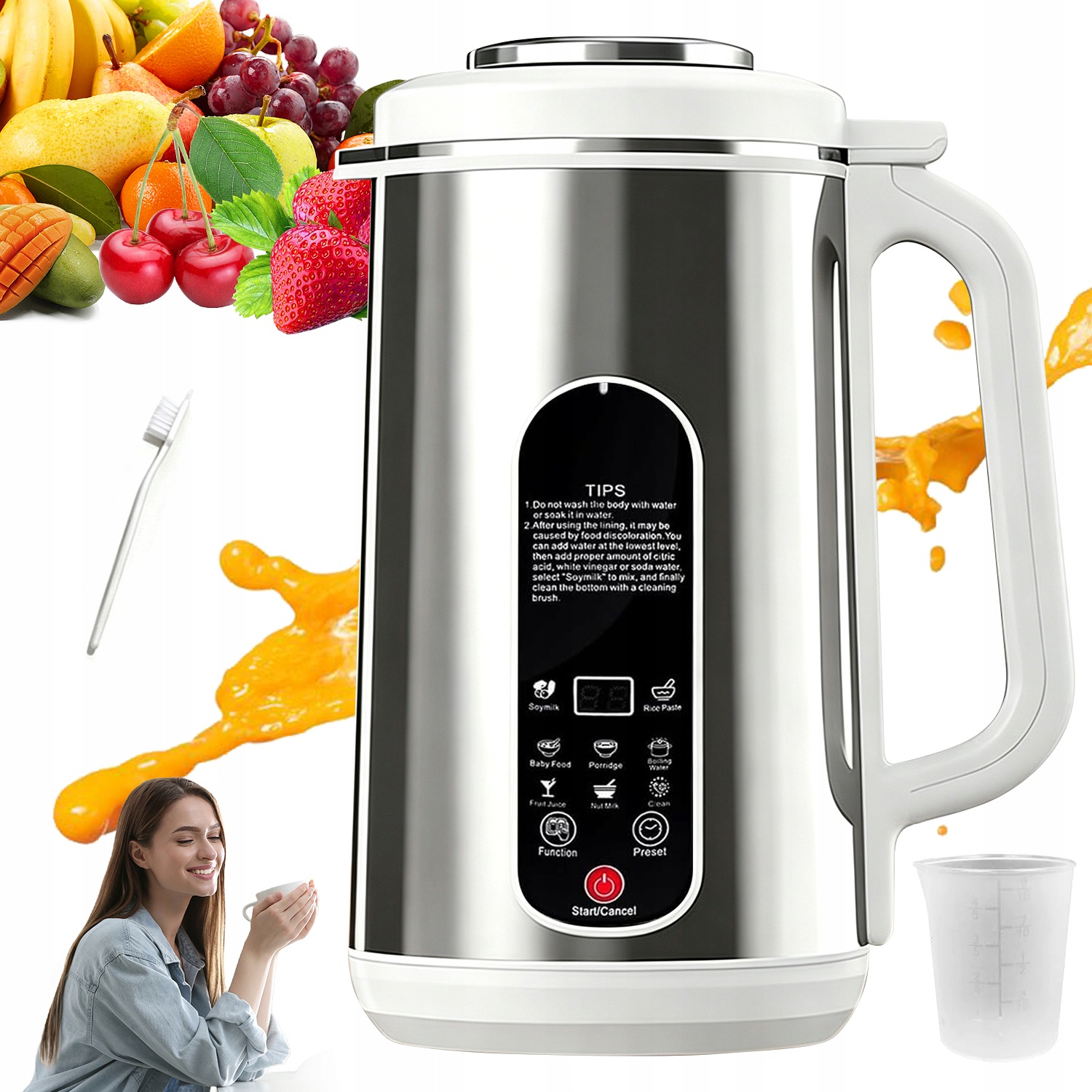 Rychlootáčkový Mixér Z Nerezové Oceli 800 W Džus Kaše Polévka Pro Děti