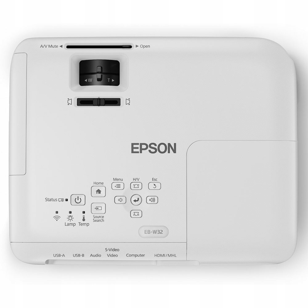 Epson EB-W32 3LCD WXGA HDMI USB WIFI 3200lm #4 Złącza D-Sub (VGA) HDMI USB złącze kompozytowe