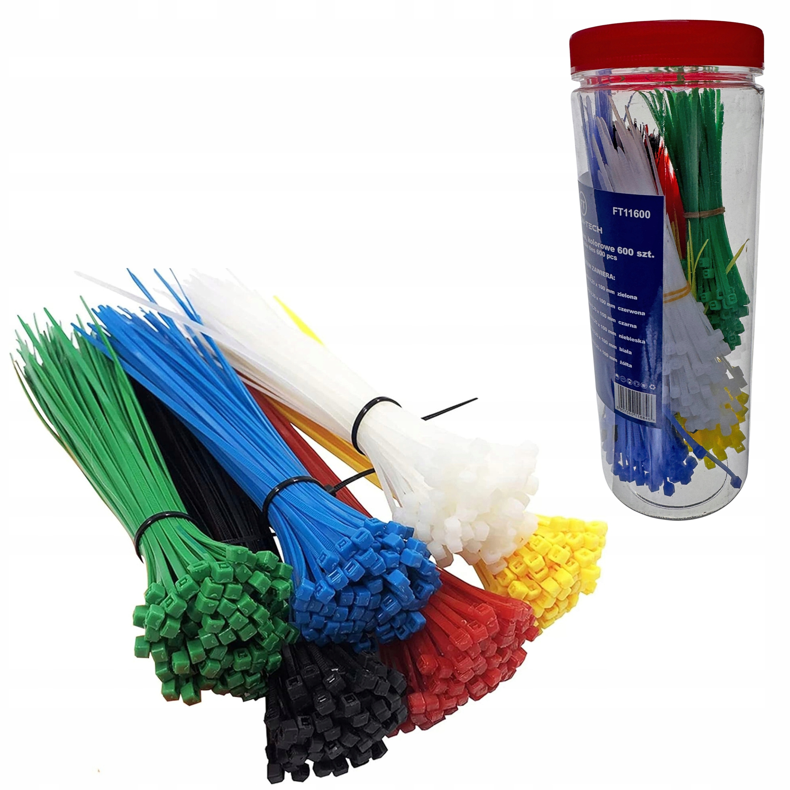 Zestaw Opasek Zaciskowych trytki trytytki Opaski Zaciskowe 600 Szt Kolorowe