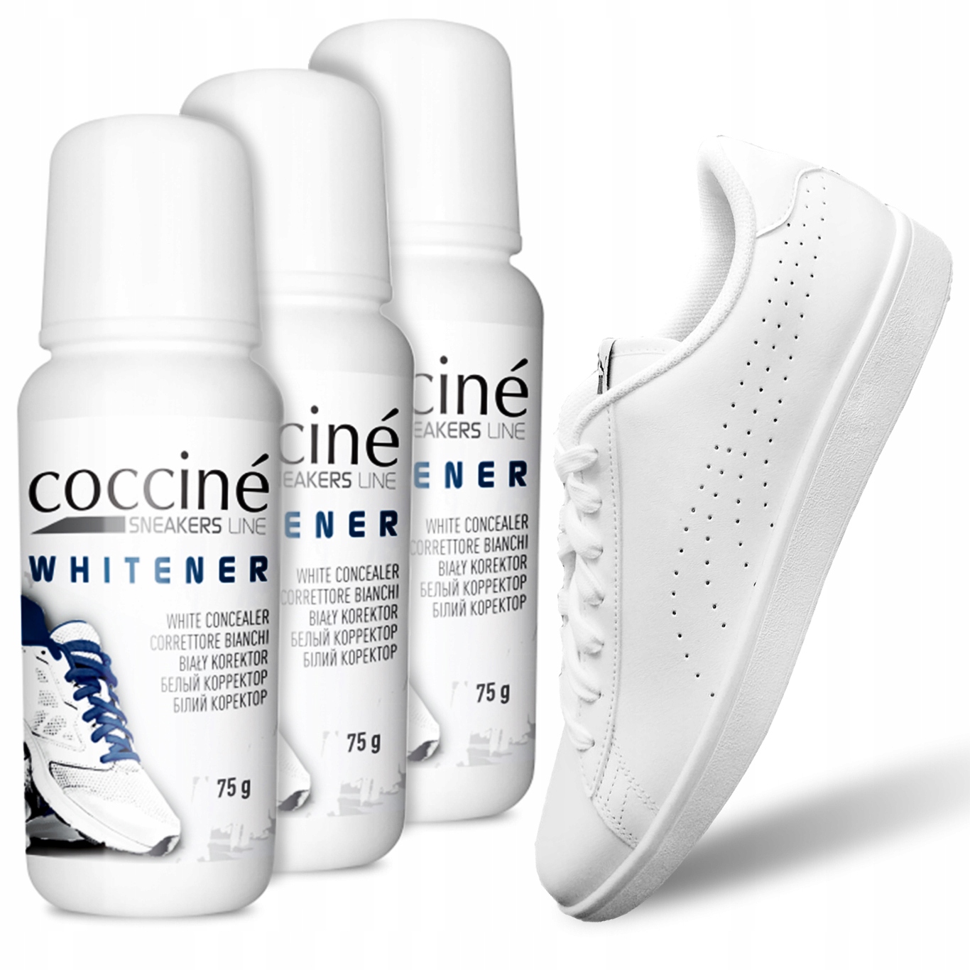 

Zestaw 3x Coccine Sneakers Korektor Do Butów Biały