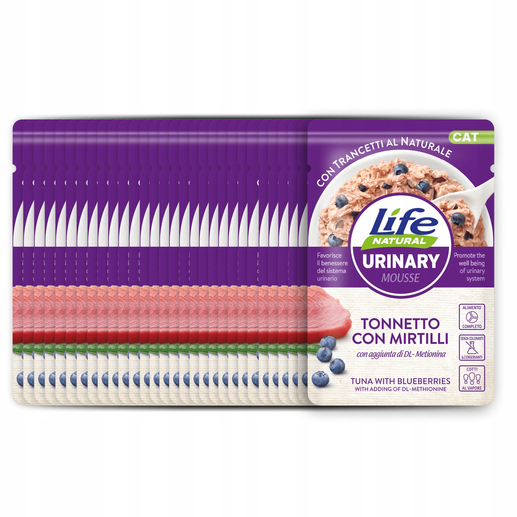 Levně Life Cat Urinary Pěna kapsička Set 30x70 g tuňák borůvky