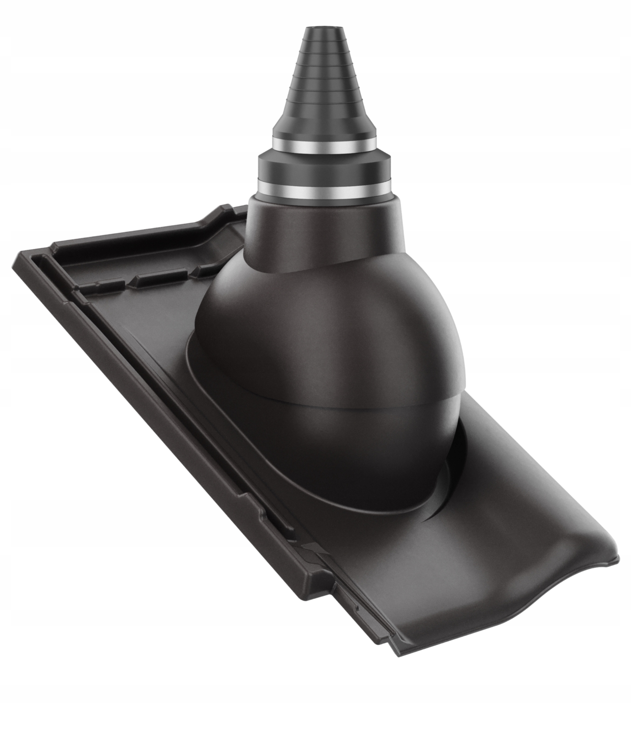 Anténní přechod pro těsný střešní průchod Braas Rubín 9V Teakový