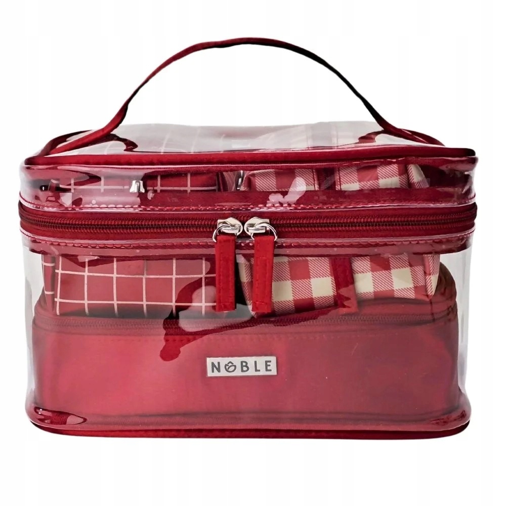 Noble Sada čtyř dámských kosmetických taštiček – Red