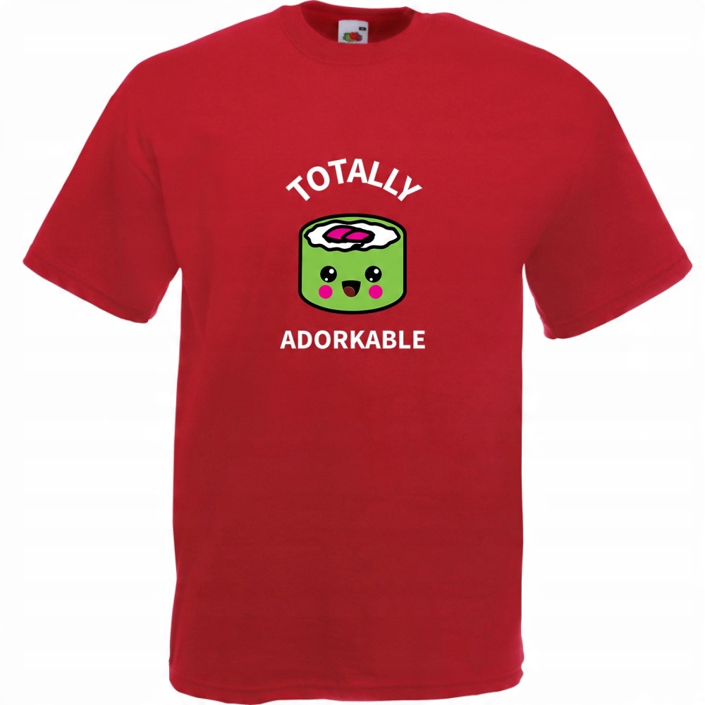

Koszulka adorkable sushi urocze kawaii S ceglana c