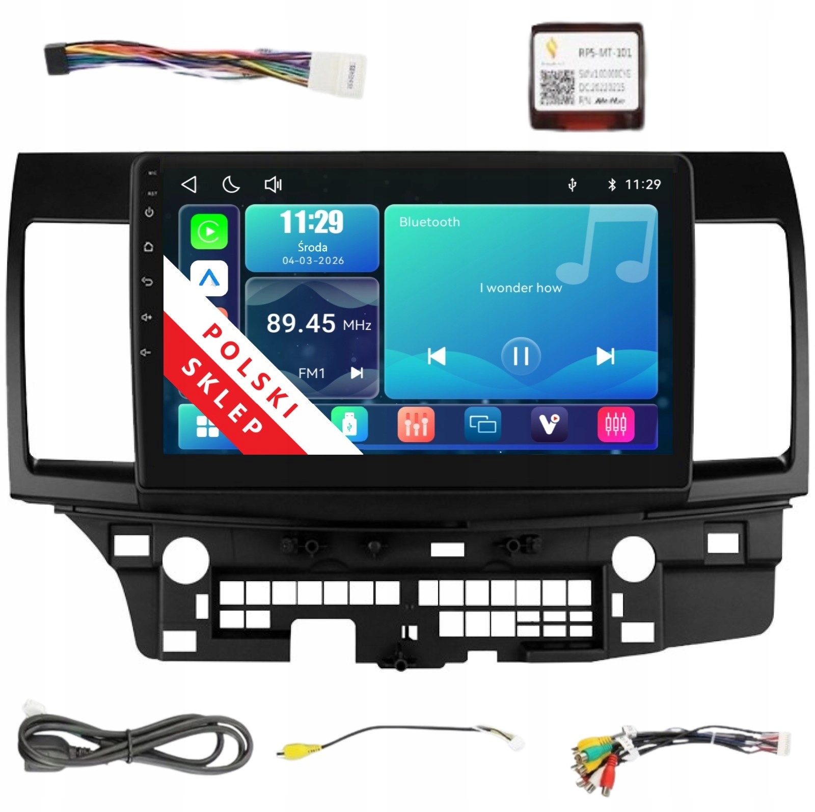Radio 2DIN Nawigacja Linux Mitsubishi Lancer 9 Apple Carplay Android Auto
