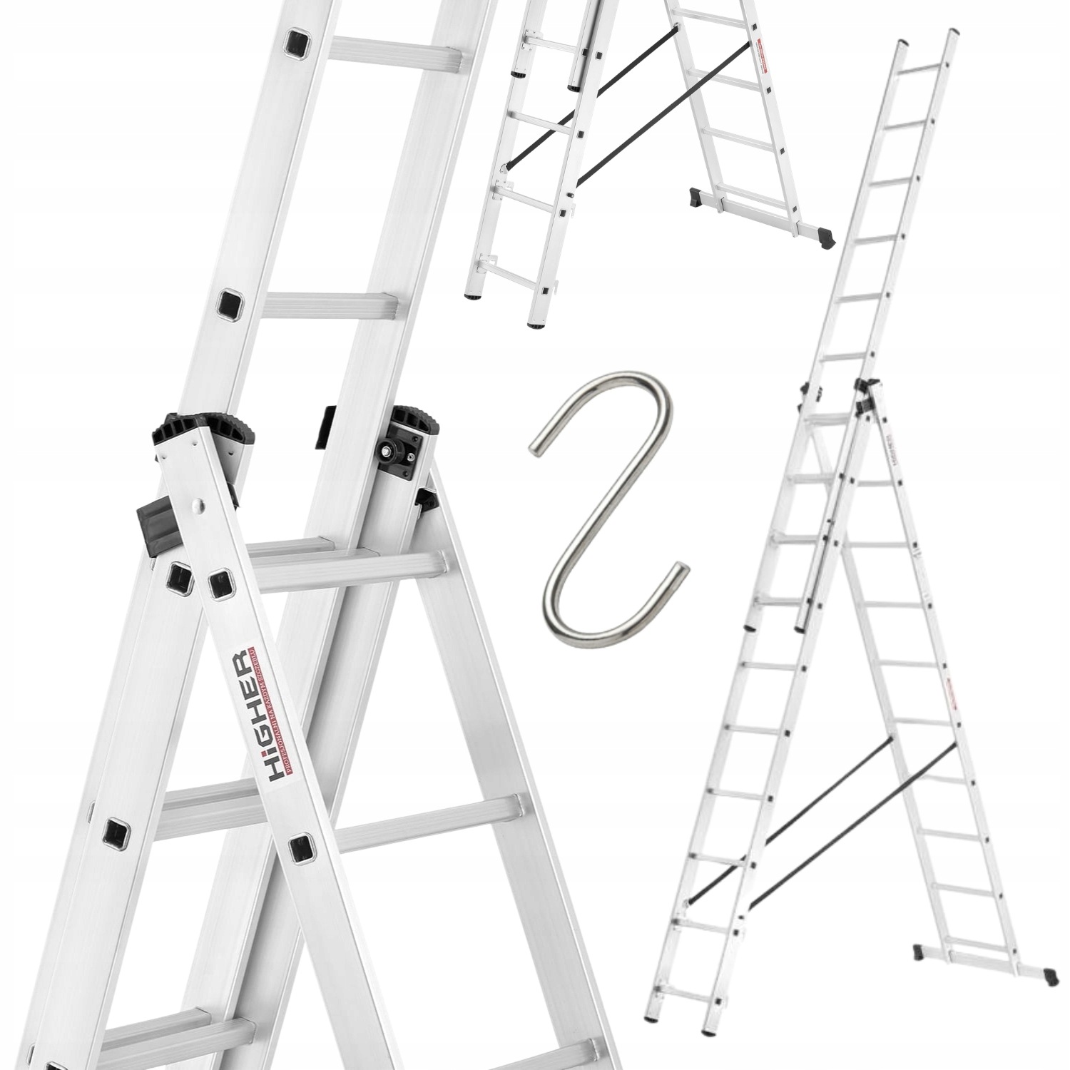 Drabina Aluminiowa Rozkładana 3X10 Wielofunkcyjna Przystawna Higher